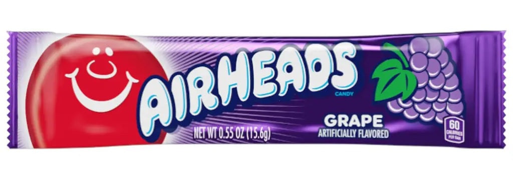 Airheads - Soft Chewy Candy - USA - All Flavors - Full Size Bar - 15.6g