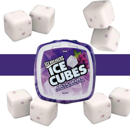 ICE BREAKERS - Ice Cubes - Arctic Grape - Sugar Free - Chewing Gum Bottle, 40 pieces