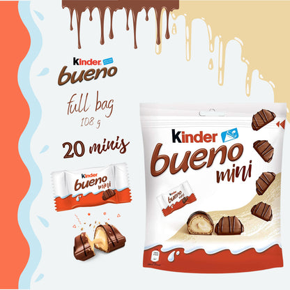 Kinder Bueno - Milk Chocolate and Hazelnut Cream - Crispy Chocolate Bite