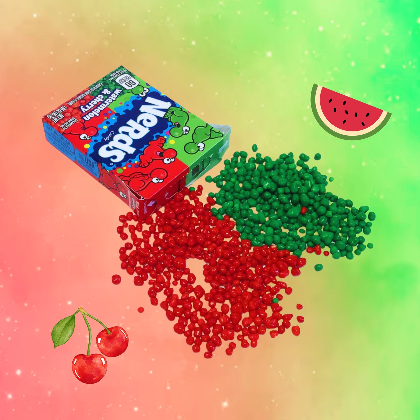 Nerds - Candy - Watermelon & Cherry - Grape & Strawberry - 46g - USA