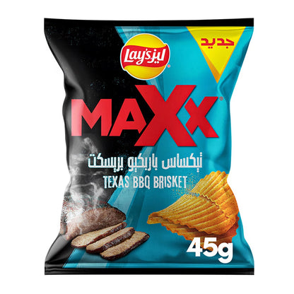 Lay's Max - All Flavors - Mexican Chili - Chicago Hot Wings - Texas BBQ Brisket - Chips 45g